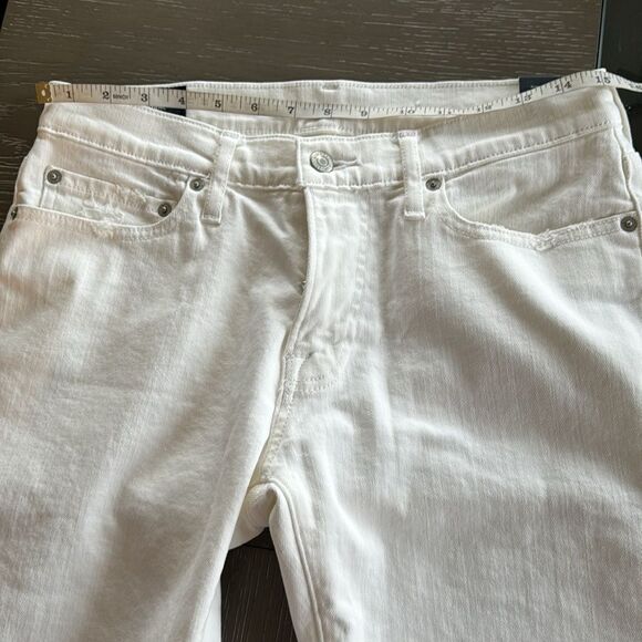 NWT! Abercrombie & Fitch Athletic Skinny Stretch White Distressed Jeans Sz 29x32 - Picture 6 of 14